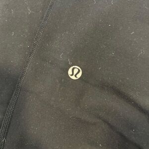 Lululemon Black Athletic Top with Silver Logo